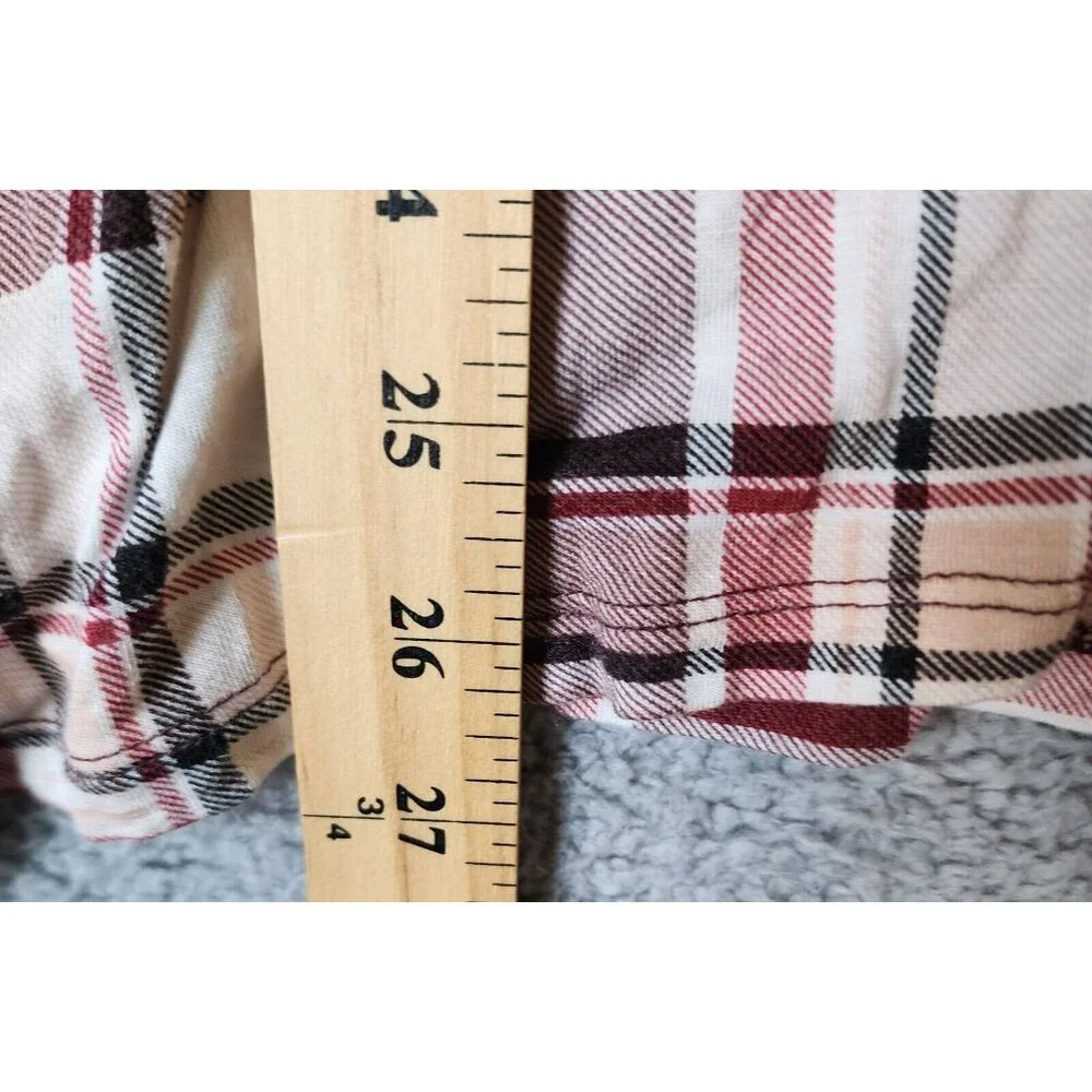 Torrid‎ Sleep Women's Short sleeve Button Up Collared Top Red Plaid Plus Size 1X